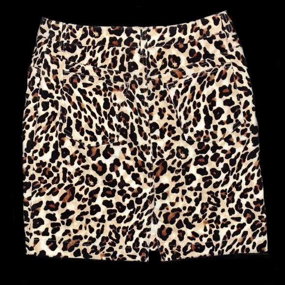 Jones NY Stretch Animal Print Skirt Sz 4P - Picture 3 of 5